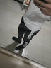 阅乡工装裤男裤潮流休闲裤男春夏季裤子男韩版宽松哈伦裤百搭小脚束脚 K9833 黑色白条 2XL 实拍图