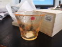 ADERIA津轻玻璃杯手工金箔日本进口水杯茶杯酒杯木质礼盒送礼物夕300ml 实拍图