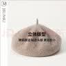 玖慕（JIUMU）纯羊毛帽子女秋冬季保暖贝雷帽百搭时尚显脸小画家帽蓓蕾帽 实拍图