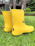 CREATURE HABITS儿童雨鞋防水防滑中筒男童小孩幼儿轻便舒适中筒雨鞋女童雨靴 黄色 30 ，29-30，(内长18.6cm) 实拍图