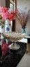 贝鲁斯 欧式水果盘客厅家居装饰品四件套水晶玻璃糖果罐烟灰缸花瓶 银色底座果盘 实拍图