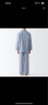无印良品（MUJI）男式无侧缝双层纱织睡衣家居服FB0YDC4S 蓝色格纹 M  实拍图