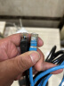 晶华 六类双屏蔽网线 千兆Cat6类纯铜网络连接线 家用工程脑宽带监控8芯双绞跳线 蓝色2米 W130G 实拍图