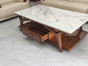裕润乌金木沙发实木皮沙发高档客厅简约小户型贵妃转角佛山新中式家具 1.4米-茶几（单个） 实拍图