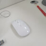 英菲克（INPHIC）M1无线鼠标可充电办公蓝牙三模电量显示静音便携适用于惠普华硕苹果IPAD笔记本电脑无限轻音 【无线-2.4G电量显示增强版】钢琴白 实拍图