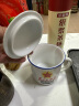 拜杰（Baijie）仿搪瓷杯陶瓷杯怀旧水杯马克杯带盖创意茶缸400ML 实拍图