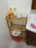 木马人简易落地楠竹多层厨房置物架多功能置物架非实木收纳架餐厅微波炉餐边柜家用杂物架客厅货物架层架子 4层50cm【层板可调】 实拍图