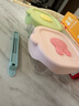 新安代辅食碗婴儿辅食盒玻璃款可蒸煮密封冷冻保鲜储存婴儿辅食工具 狮子库迪（绿)+小兔（粉) 实拍图