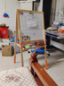 七巧板（Tangram）实木儿童画板双面磁性小黑板支架式家用教学小学生宝宝画画写字板 环保清漆136cm款 尊享无尘礼包+5米画纸 实拍图