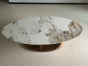语卡 岩板茶几现代简约意式极简客厅家用小户型轻奢不锈钢椭圆形茶几 钛金框架-多拉亮光岩板】 1.4X0.8米茶几 实拍图