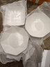 康琴（KANGQIN）白钻石金边家用盘子菜盘方形异形菜盘网红款整套陶瓷餐具餐盘碗盘 莲花盘2个+荷叶盘2个+八角盘2个 实拍图