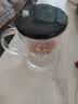 尚明（SAMADOYO）飘逸杯泡茶壶过滤加厚玻璃泡茶器小容量泡茶具耐热可拆洗玲珑杯 黑色盖350ml 实拍图