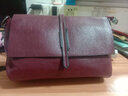猫猫吉祥（Mao Mao Ji Xiang）真皮女包单肩包斜跨包女包新款时尚中年妈妈包大容量女士牛皮小包 酒红色【头层牛皮】 实拍图