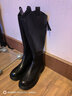 天美意靴子女商场同款时装靴休闲女高筒靴女鞋 黑色（薄绒） 36 实拍图