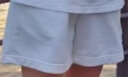 斯凯奇（Skechers）夏季新款男女舒适宽松休闲运动裤纯色针织短裤L122W057 棉花糖白/0074 M 晒单实拍图
