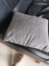 南柯一梦亚麻纯色抱枕被办公室午睡毯子午休毯两用抱枕多功能透气汽车靠垫 灰色 40*40（展开110*150）cm 实拍图