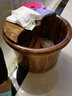 蒙爱奇泡脚木桶洗脚盆实木泡脚桶木桶香柏木家用木制脚盆足浴桶泡脚木质 26cm 【普通款】柏木厚边桶+足浴粉30包 实拍图