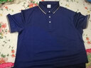 罗蒙【父亲节礼物】冰丝短袖t恤男夏季薄款男士透气polo翻领衫半袖 藏青+黑色 2XL (建议140-155斤) 实拍图