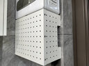 嵘岚燃气热水器遮挡罩置物架天然气洞洞板厨房装饰卫生间壁炉遮丑挡板 北欧白 长35高30深15【赠4挂钩】 实拍图