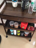 茶水架置物架移动茶水台竹实木茶叶茶具收纳储物架泡茶桌边几柜子 全包围带抽鸡刺木色推车 实拍图