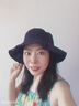 斯普琳 遮阳帽女韩版大沿太阳帽夏天户外海边度假出游防晒可折叠沙滩帽 藏蓝 可调节 实拍图