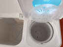 申花（SHENHUA）12KG双缸双桶洗衣机半自动大容量家用商用脱水甩干机强劲动力洗大件XPB120-186GT蓝 实拍图