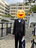 罗蒙儿童西装套装男童礼服英伦主持人钢琴演出服秋 亮丝黑色5件套 140 实拍图
