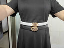 WILLIAMPOLO保罗腰带女装饰皮带女时来运转皮带女式真皮时尚裤带 金扣黑带 实拍图