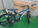 EG7山地自行车成人学生变速越野单车双减震赛车26寸青少年男女 三刀【升级减震 轻量铝架】黑蓝 27.5寸27速【适合：175-190CM】 实拍图
