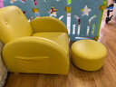 LINSY KIDS林氏家居儿童沙发宝宝沙发椅角客厅家用可爱小型迷你婴儿沙发 【黄色】B儿童沙发+小脚踏 实拍图