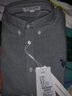 U.S. POLO ASSN.长袖衬衫男春秋纯棉牛津纺商务休闲宽松免烫透气男衬衣灰色M 实拍图