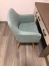 柘忠北欧电脑椅拆洗懒人沙发椅实木脚办公靠背椅子餐厅酒店客房休闲椅 卡其色布艺+原色实木脚 实拍图