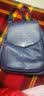 袋鼠背包女七夕妇女节大容量真皮质感女双肩背包软皮多用中年妈妈女包 深蓝色 实拍图