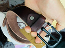 牛典男士皮带真皮休闲针扣腰带男款裤带头层牛皮韩版复古百搭男式皮带 咖啡色 110 实拍图