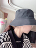 SOMUBAY 帽子女ins双面网红渔夫帽女韩版百搭日系小清新可爱chic潮防晒遮阳帽子春夏太阳帽 DYM-136(双面黑白） M(56-58cm) 实拍图