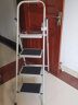 奥鹏梯具行业 梯子家用折叠人字梯室内加厚步楼梯小扶梯多功能爬梯 白灰色四步梯适合2.8米商品房 实拍图