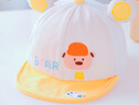 卡度熊（KADUXIONG） 婴儿帽子春秋季遮阳防晒男宝女宝棒球帽春款儿童婴幼儿鸭舌帽 网款黄色 5个月-2岁（建议头围45-50cm） 实拍图