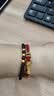 中国黄金（CHINA GOLD）黄金转运珠情侣款足金石榴石手链转运珠手串七夕生日礼物送女友 石榴石转运珠手链【3颗金珠】约0.3g 实拍图