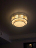 沙尔克（SHAERKE） 全铜新中式卧室吸顶灯 简约欧式玄关过道吸顶灯 复古中式阳台书房led灯具 圆形吸顶灯 大号55cm 实拍图