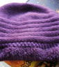 克沃兹（KWOZI）中老年人女士帽秋冬针织毛线老人帽子女冬季奶奶妈妈帽围巾两件套 紫色（单帽） 晒单实拍图