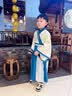 奥蒙威儿童古装汉服国学服朗诵表演男女中国风服小学生中秋演出服BY05 99-2蓝色大袖 130 实拍图
