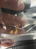 六福珠宝 足金光砂圆珠黄金耳环耳饰 计价 B01TBGE0002 约2.19克 实拍图