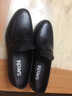 沙驰（SATCHI）男鞋新品男士皮鞋简约套脚商务正装鞋真皮头层牛皮舒适圆头德比鞋 黑色单鞋款 38 实拍图