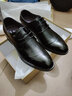 七匹狼男鞋商务男士休闲皮鞋夏季新款正装鞋男士皮鞋西装鞋通勤德比鞋 黑色 39 实拍图