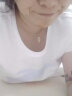安踏（ANTA）短袖女t恤显白2024夏季新款棉时尚修身官网羽毛球服 -4纯净白/浅紫（现货秒发） 3XL /185 实拍图