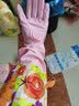 芭布德 pvc洗衣防水耐用手套女厨房薄款洗碗卫生手套家用家务清洁手套 光里长款粉色 M (中码) 实拍图