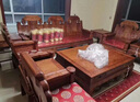 梨舍 红木家具非洲花梨（学名：刺猬紫檀）沙发 实木沙发 如意象头沙发 中式客厅家具 象头沙发123六件套 实拍图