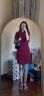 LACOSTE法国鳄鱼女装【商场同款】时尚POLO领短袖连衣裙|EF1490 476/酒红色 36 /160 实拍图