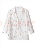 欧莎（OSA）七分袖雪纺衬衫女夏季设计感小众衬衣 米白印花 XXL 晒单实拍图