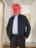 九牧王行政夹克男2025春季商务干部领导爸爸装防风中年男装休闲外套男 【商务行政】影蓝+翻领 M 175/96A(50) 实拍图